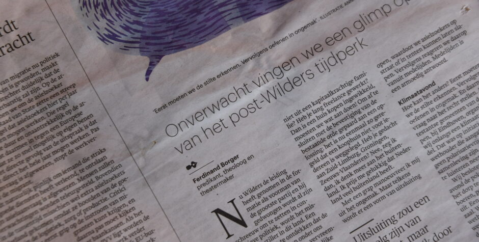 Onverwacht vingen we een glimp op van het post-Wilders tijdperk